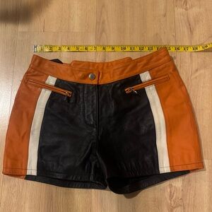 Harley-Davidson High Waist Orange and Black Shorts
